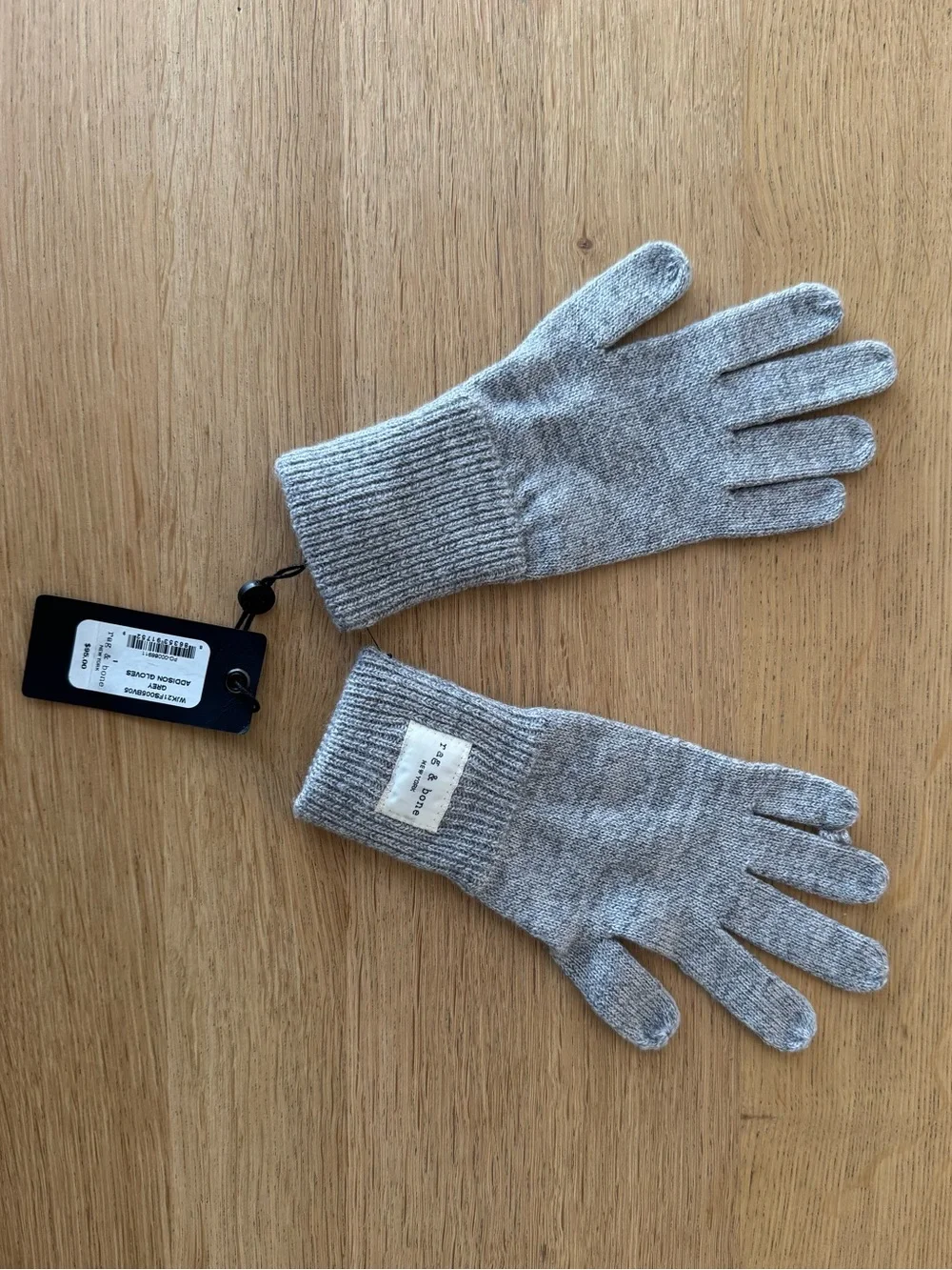 rag & bone Light Gray Knit Women’s Gloves